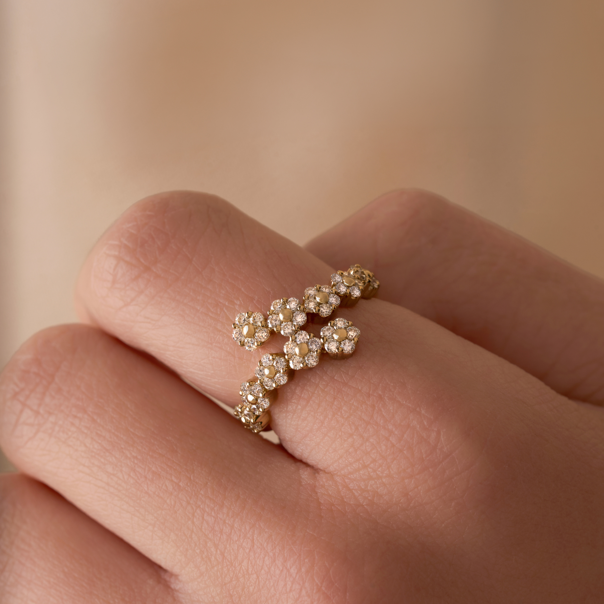 Diamond Flower Wrap Ring - Happy Jewelers Fine Jewelry Lifetime Warranty