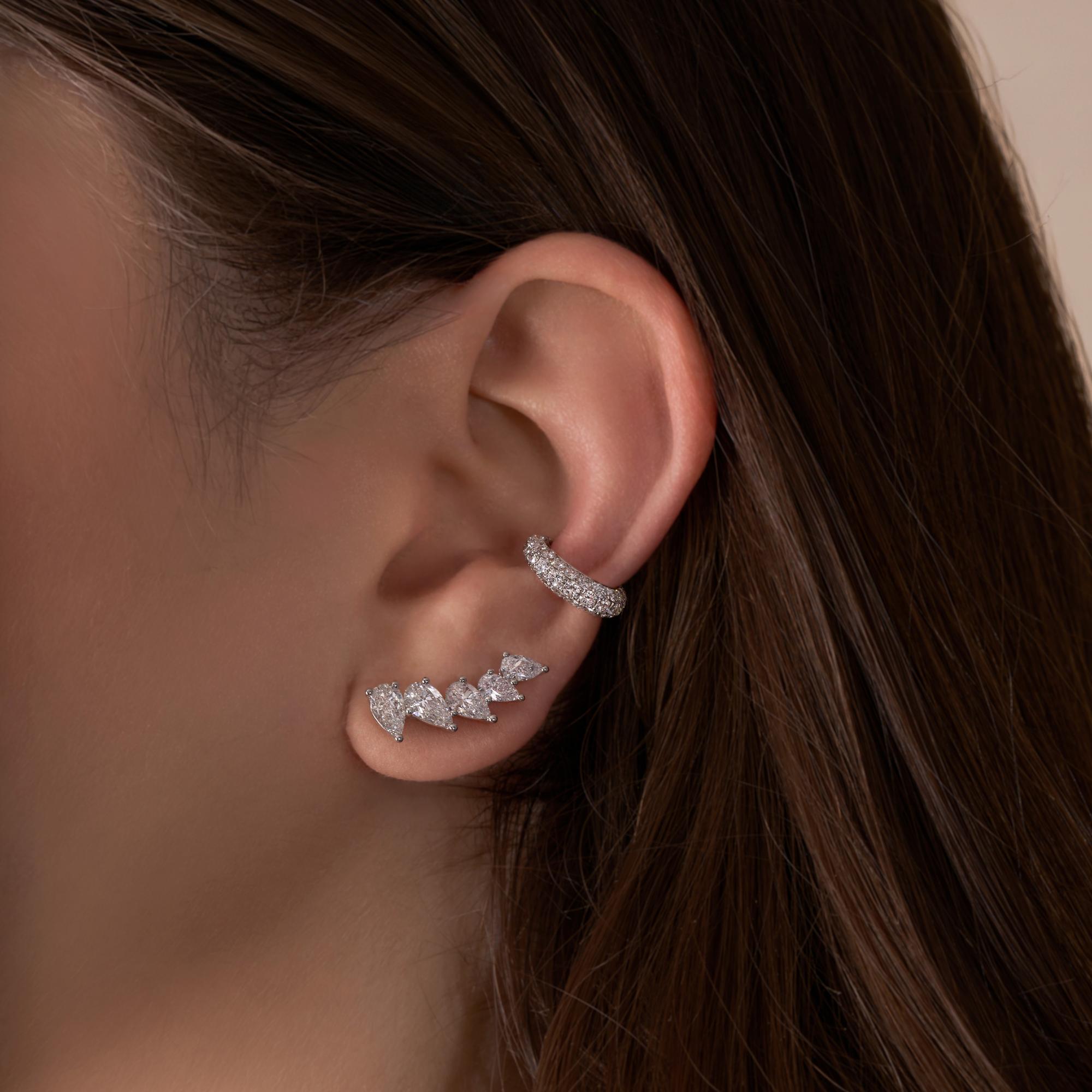 Pave Diamond Ear Cuff - Happy Jewelers Fine Jewelry Lifetime Warranty