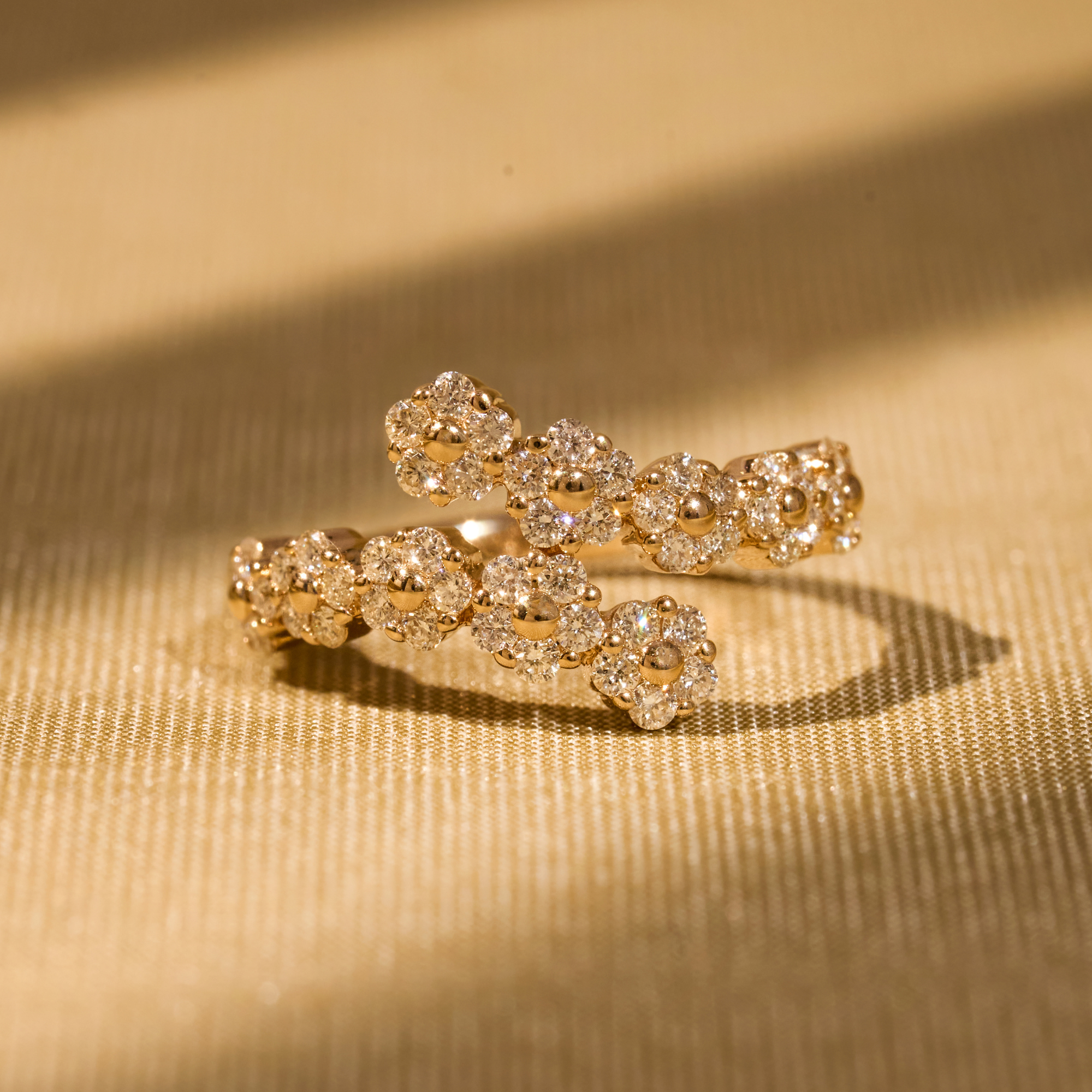 Diamond Flower Wrap Ring - Happy Jewelers Fine Jewelry Lifetime Warranty