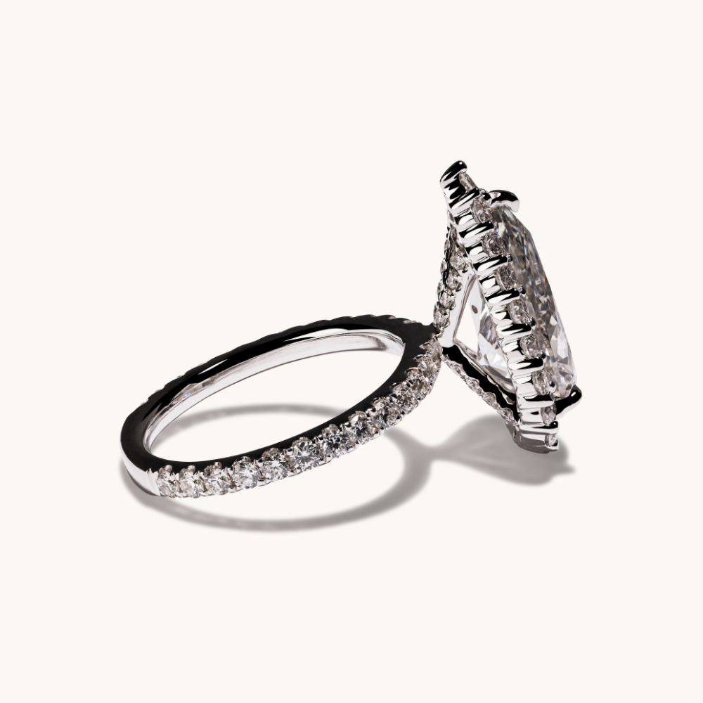 4.08 Pear Lab Diamond Engagement Ring - Happy Jewelers Fine Jewelry Lifetime Warranty