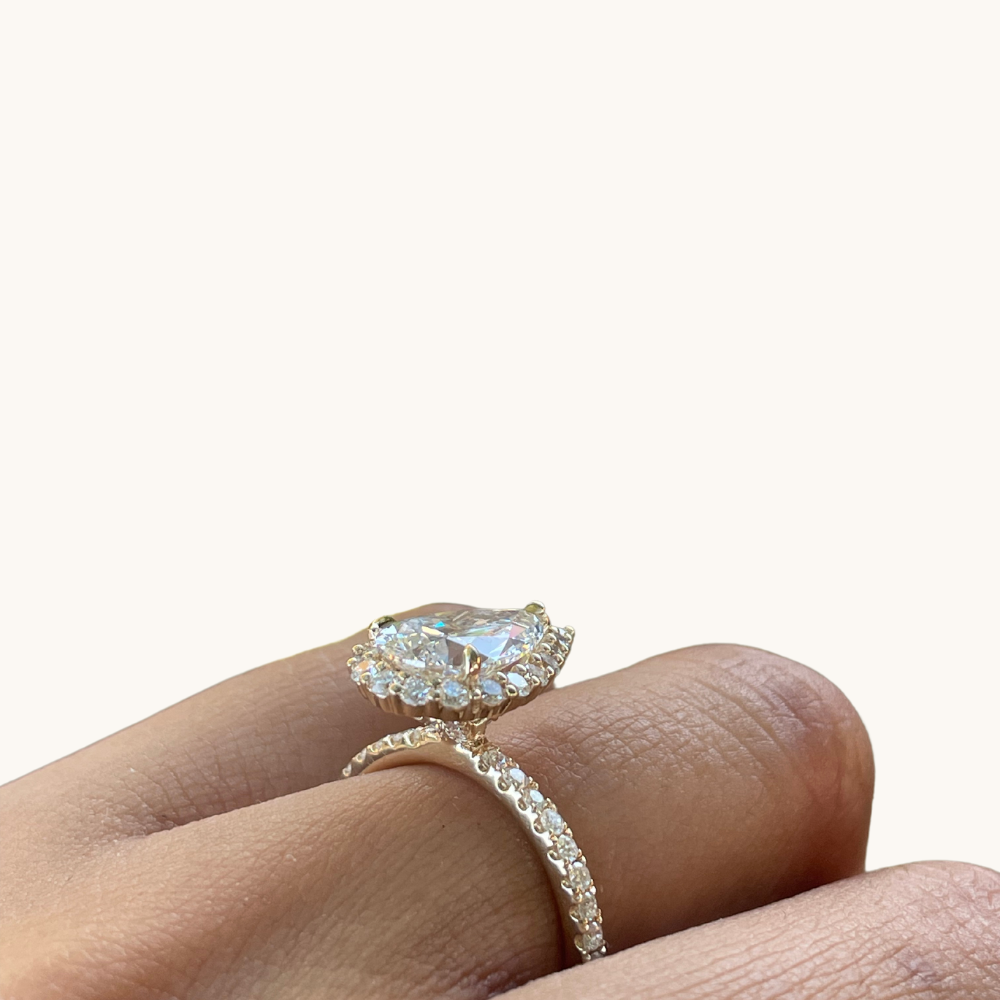 2.11 Pear Lab Diamond Engagement Ring - Happy Jewelers Fine Jewelry Lifetime Warranty