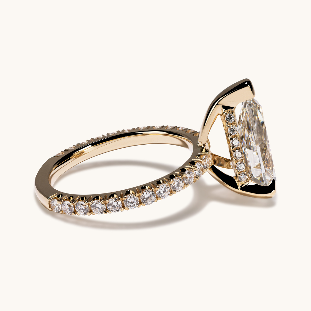 2.53 Pear Lab Diamond Engagement Ring with Hidden Halo - Happy Jewelers Fine Jewelry Lifetime Warranty