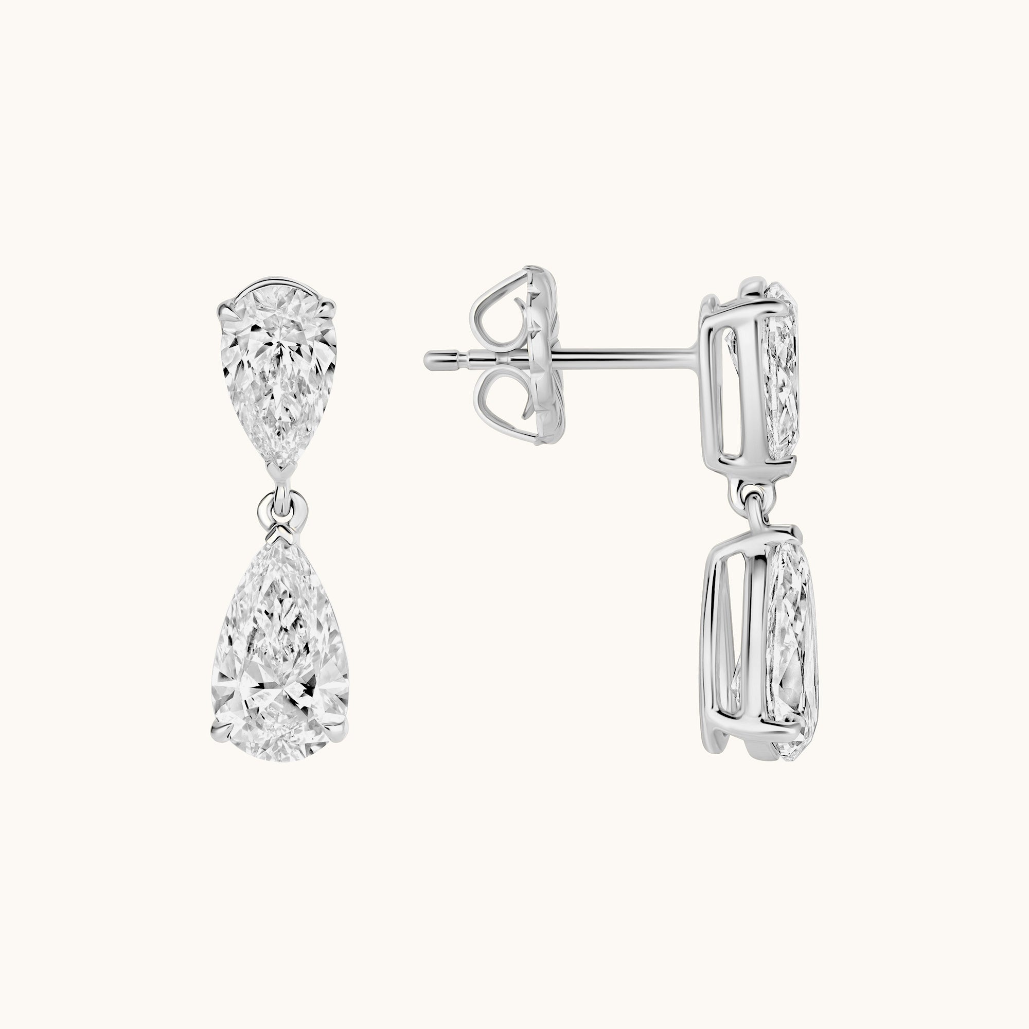 Pear Lab Diamond Tear Drop Earrings - Happy Jewelers Fine Jewelry Lifetime Warranty