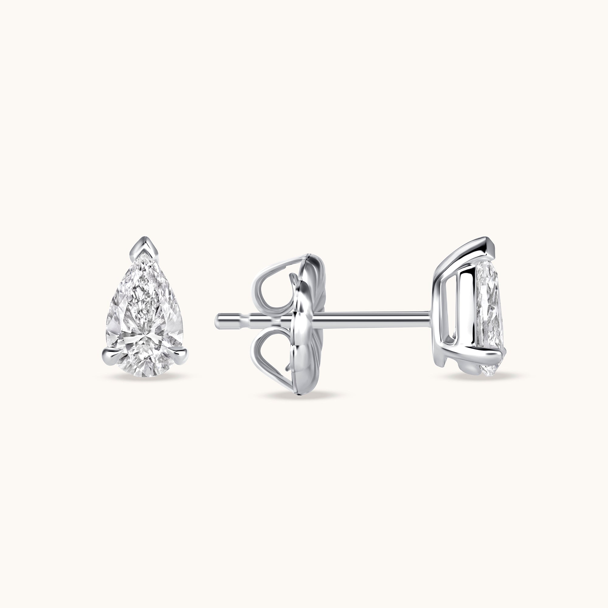 Pear Lab Diamond Stud Earrings - Happy Jewelers Fine Jewelry Lifetime Warranty