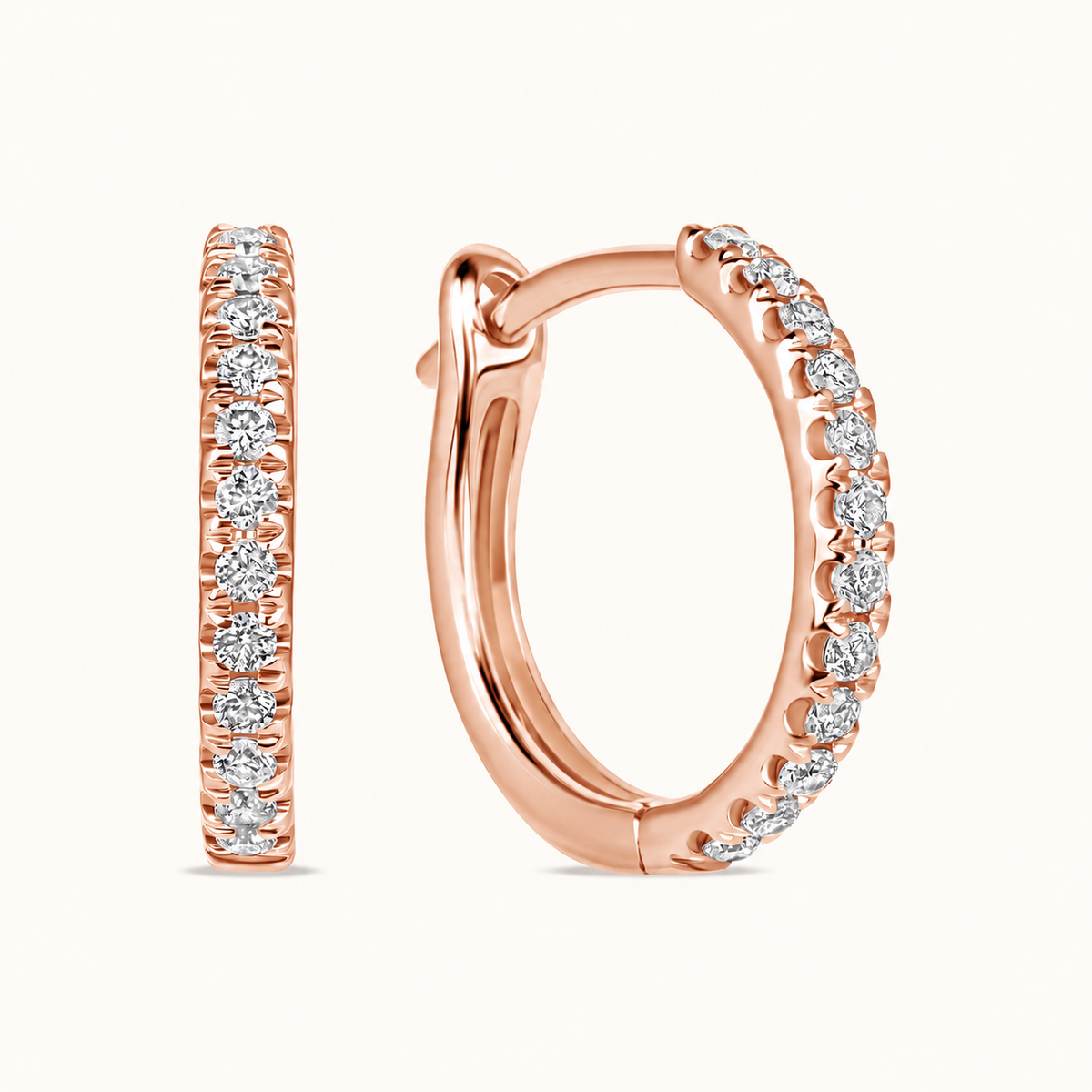 Petite Classic Diamond Huggie Earrings
