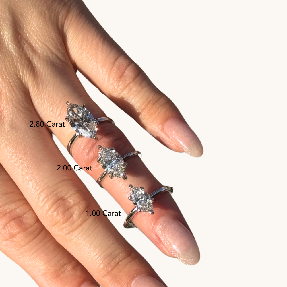 Marquise Lab Diamond Solitaire Engagement Ring - Happy Jewelers Fine Jewelry Lifetime Warranty