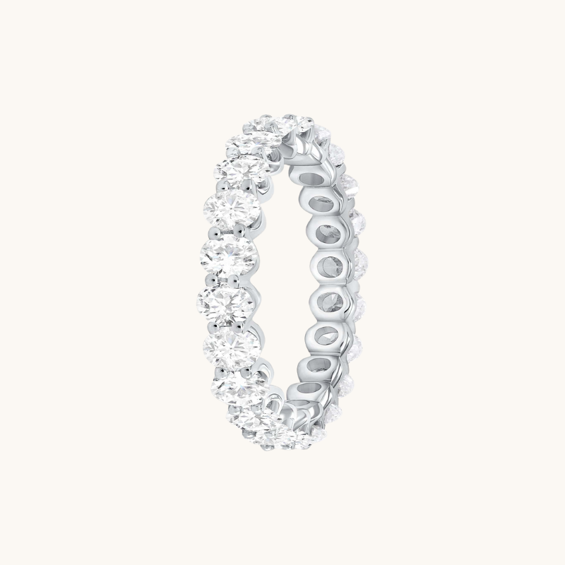 Diamond Oval Eternity Band - Happy Jewelers Fine Jewelry Lifetime Warranty