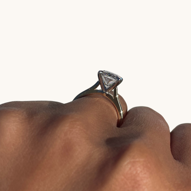 3.75 Radiant Lab Diamond Engagement Ring - Happy Jewelers Fine Jewelry Lifetime Warranty