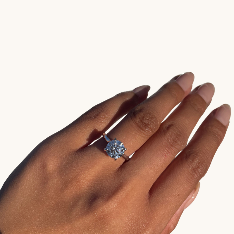 2.70 Round Lab Diamond Engagement Ring with Hidden Halo - Happy Jewelers Fine Jewelry Lifetime Warranty