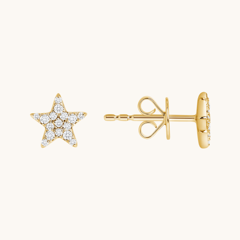 Mini Diamond Star Earrings – Happy Jewelers
