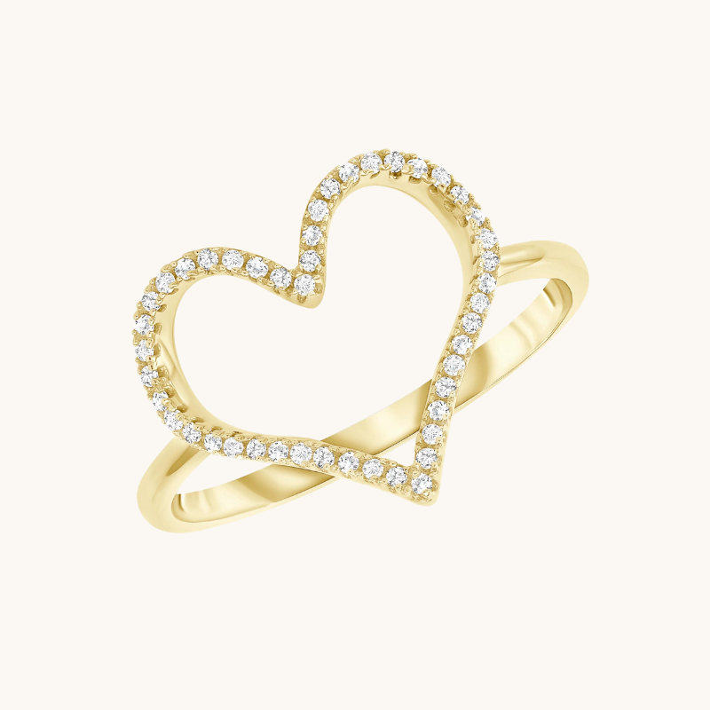 Open Heart Diamond Ring - Happy Jewelers Fine Jewelry Lifetime Warranty