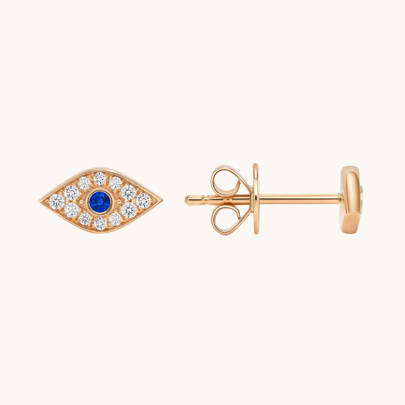 Evil Eye Stud Earrings - Happy Jewelers Fine Jewelry Lifetime Warranty