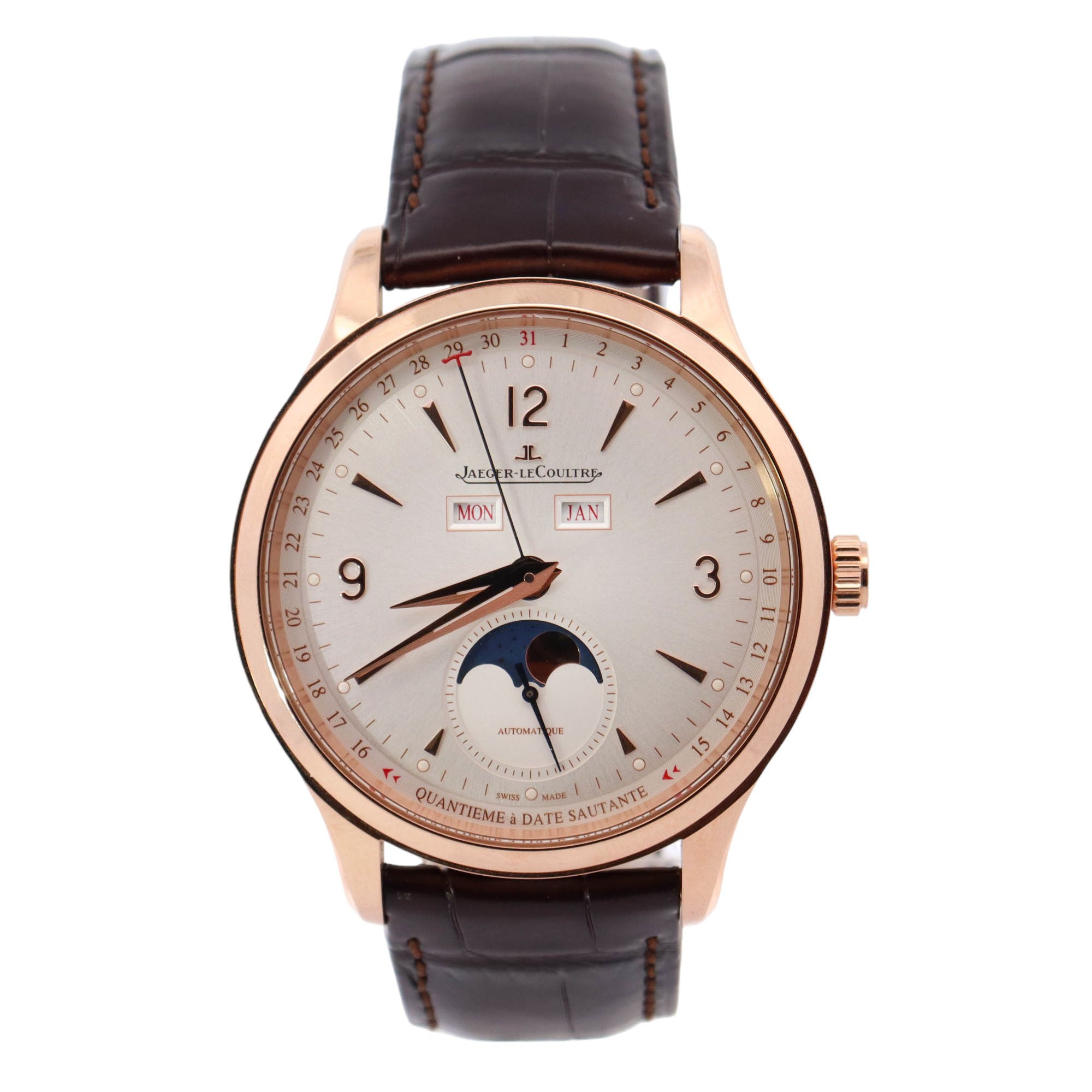 Jaeger LeCoultre Calendar 40mm Silver Dial Ref# Q4142520 - Happy Jewelers Fine Jewelry Lifetime Warranty