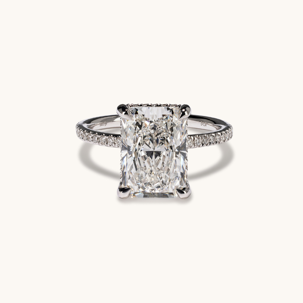 Radiant Lab Diamond Engagement Ring with Signature Setting - Happy Jewelers Fine Jewelry Lifetime Warranty
