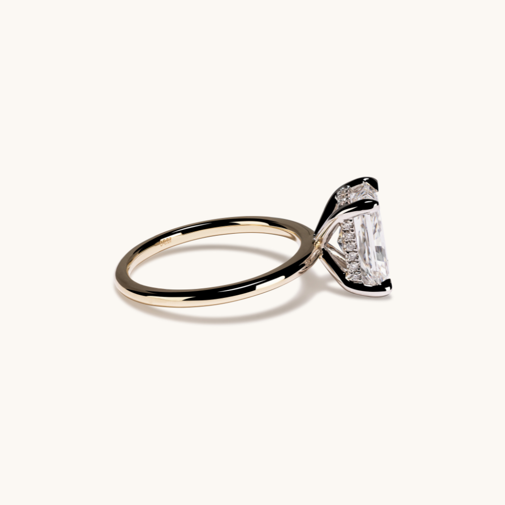 2.60 Radiant Lab Diamond Engagement Ring with Hidden Halo - Happy Jewelers Fine Jewelry Lifetime Warranty