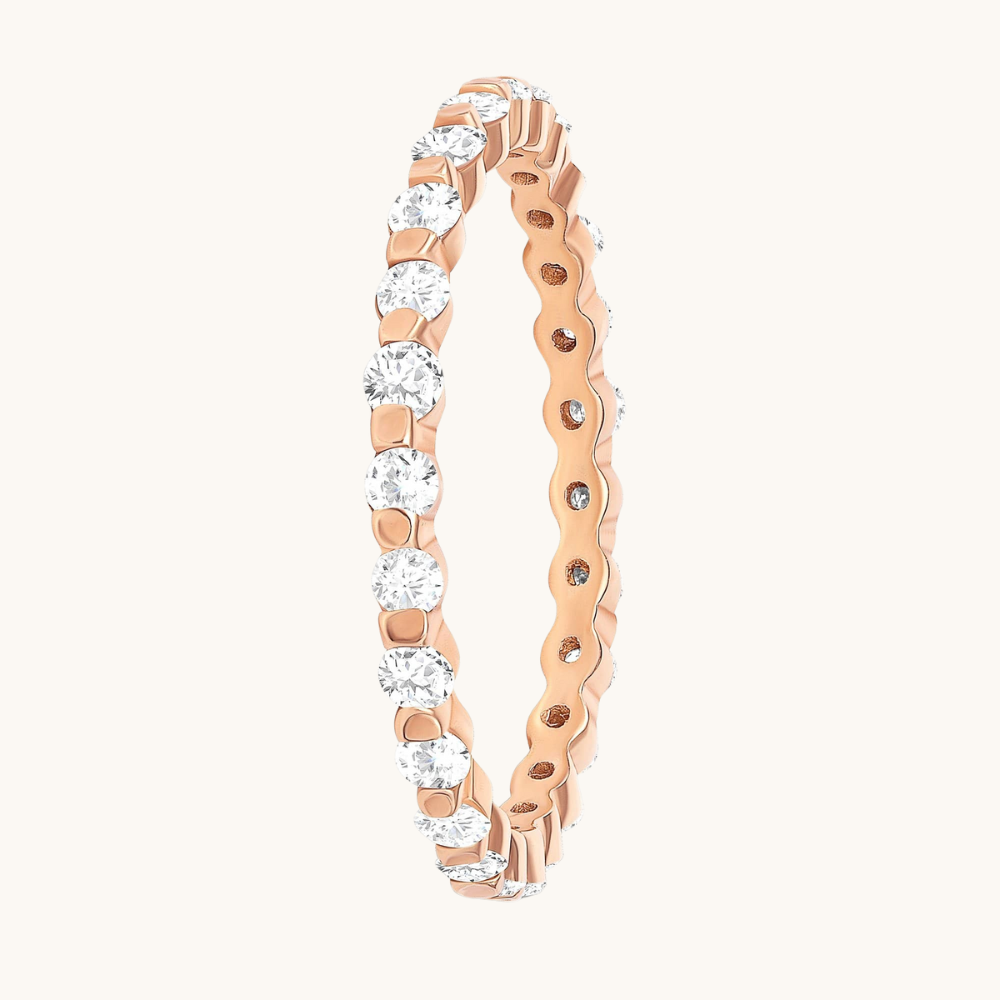 Small Round Shared Prong Diamond Eternity Band - Happy Jewelers Fine Jewelry Lifetime Warranty