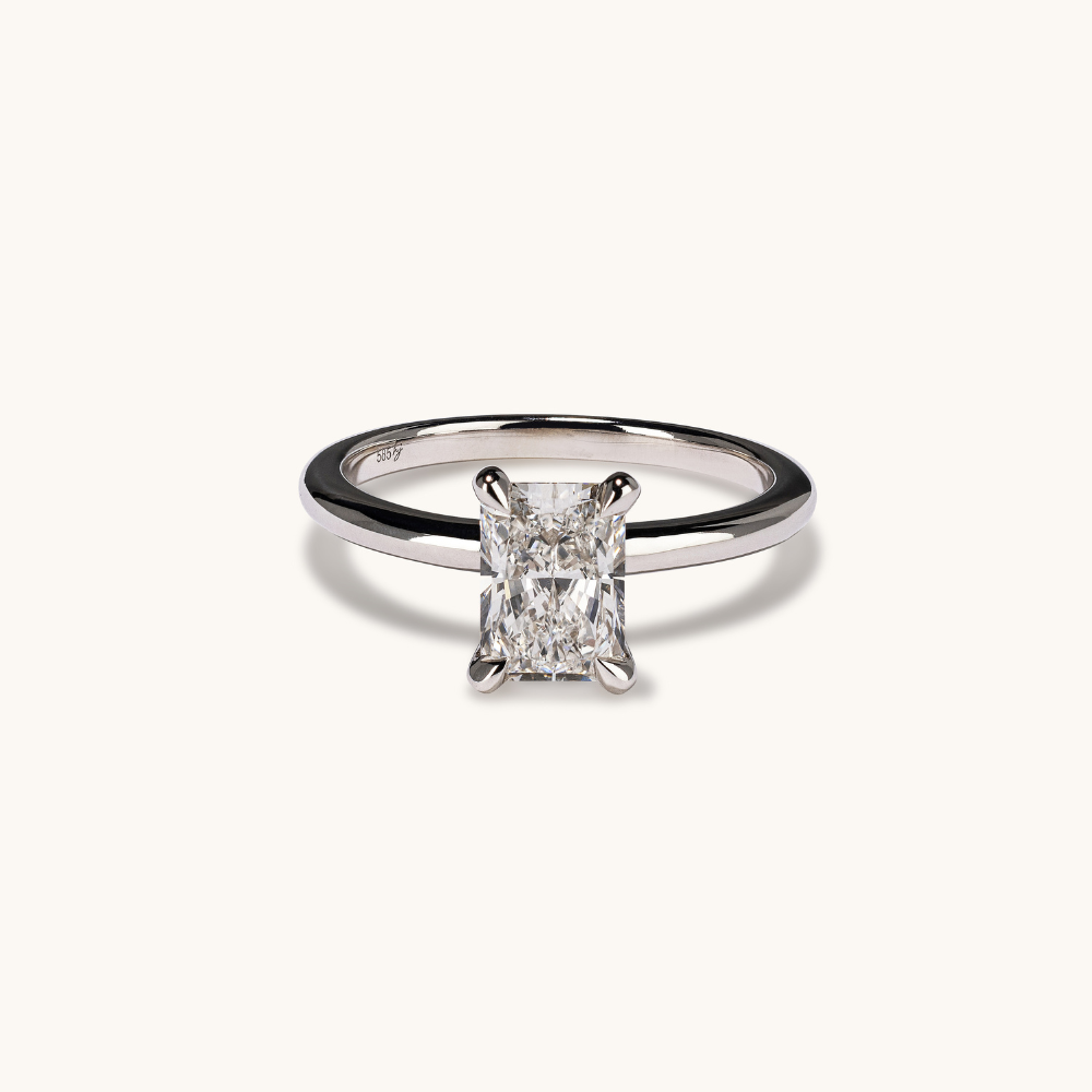 Radiant Lab Diamond Solitaire Engagement Ring - Happy Jewelers Fine Jewelry Lifetime Warranty