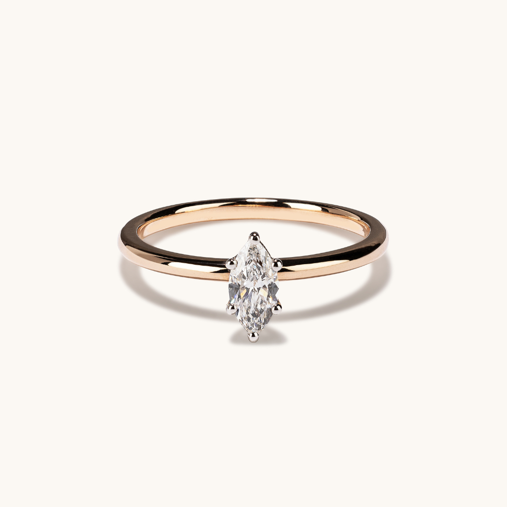 Marquise Lab Diamond Solitaire Engagement Ring - Happy Jewelers Fine Jewelry Lifetime Warranty