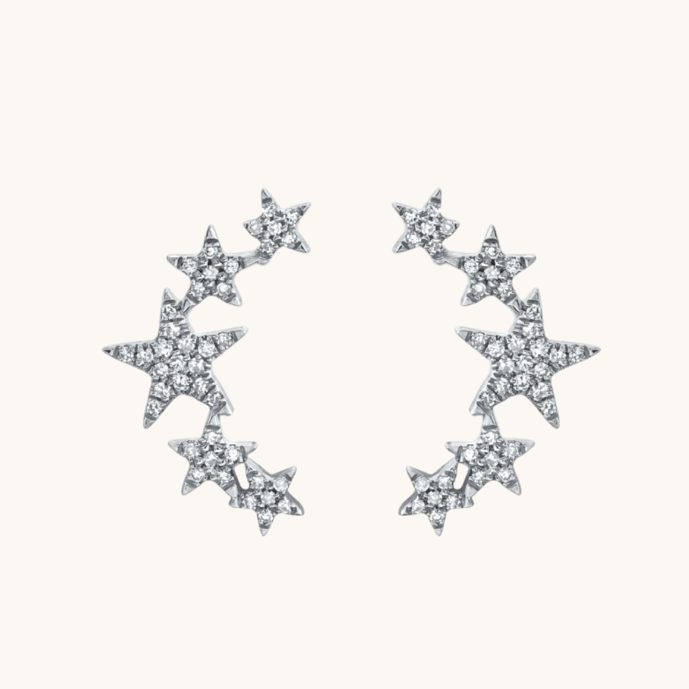 Star Climber Diamond Earrings - Happy Jewelers Fine Jewelry Lifetime Warranty