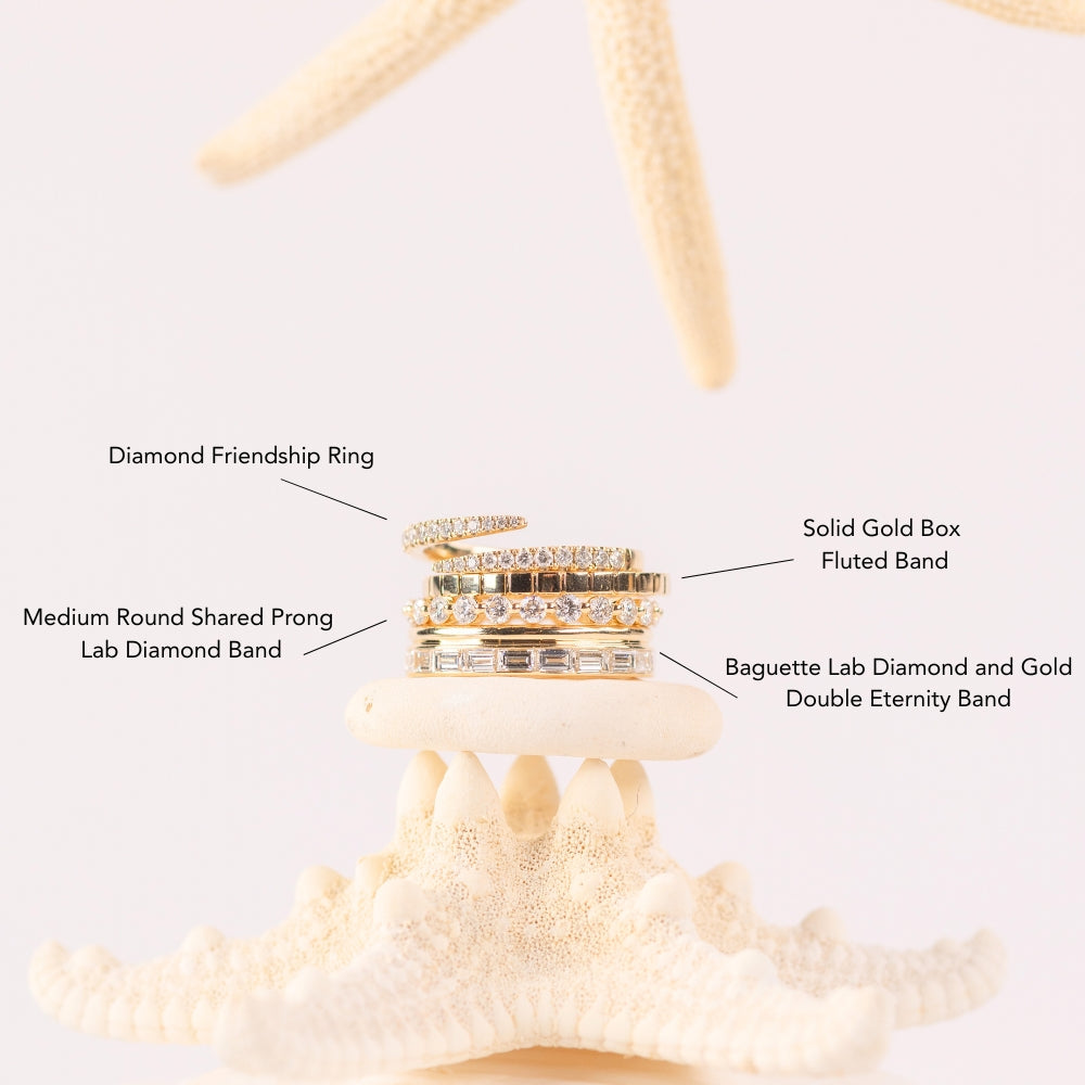 Solid Gold Fluted Band - Happy Jewelers Fine Jewelry Lifetime Warranty