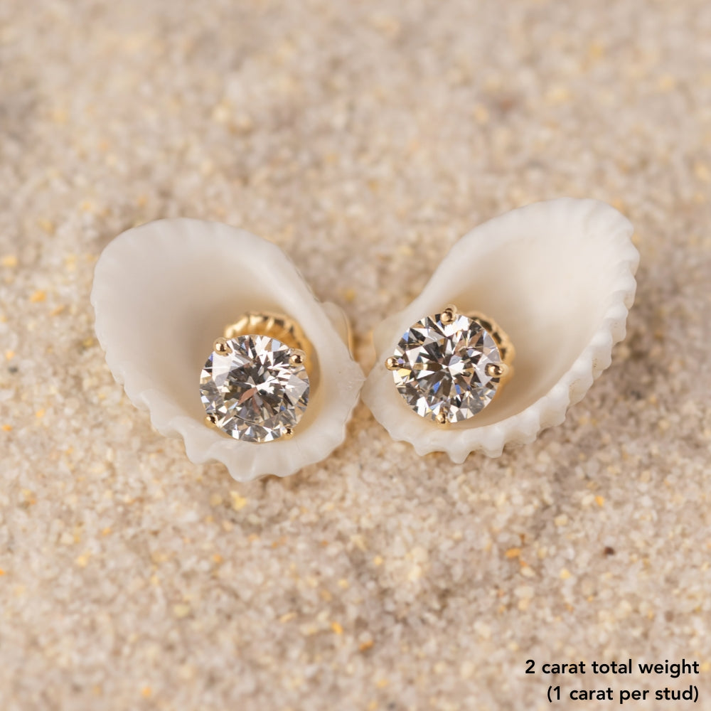 Lab Created Classic Diamond Stud Earrings - Happy Jewelers Fine Jewelry Lifetime Warranty