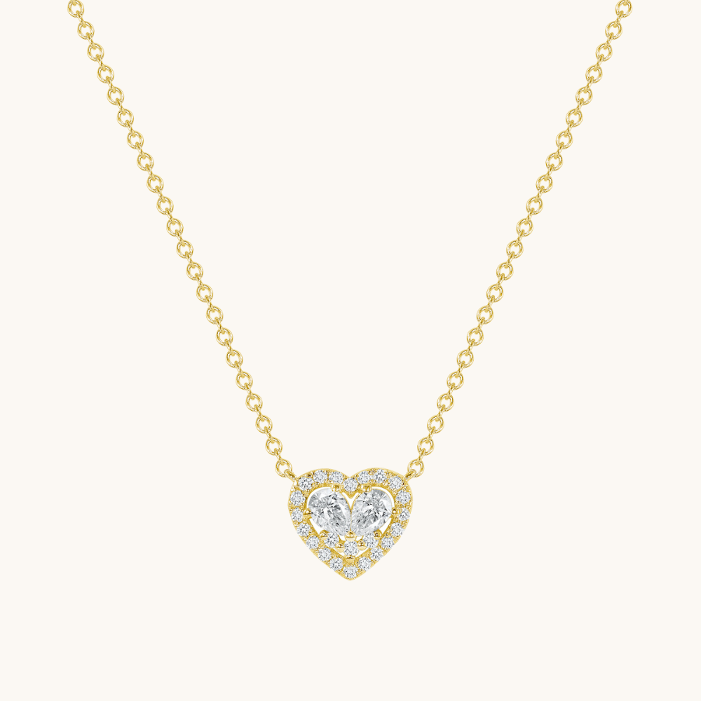 The Perfect Pear Diamond Heart Necklace - Happy Jewelers Fine Jewelry Lifetime Warranty