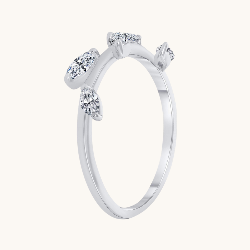 The Diamond Leaf Ring - Happy Jewelers Fine Jewelry Lifetime Warranty