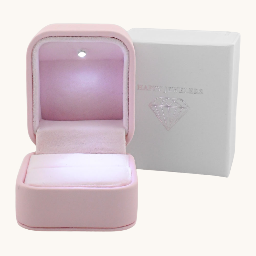 The Pink Light Ring Box - Happy Jewelers Fine Jewelry Lifetime Warranty