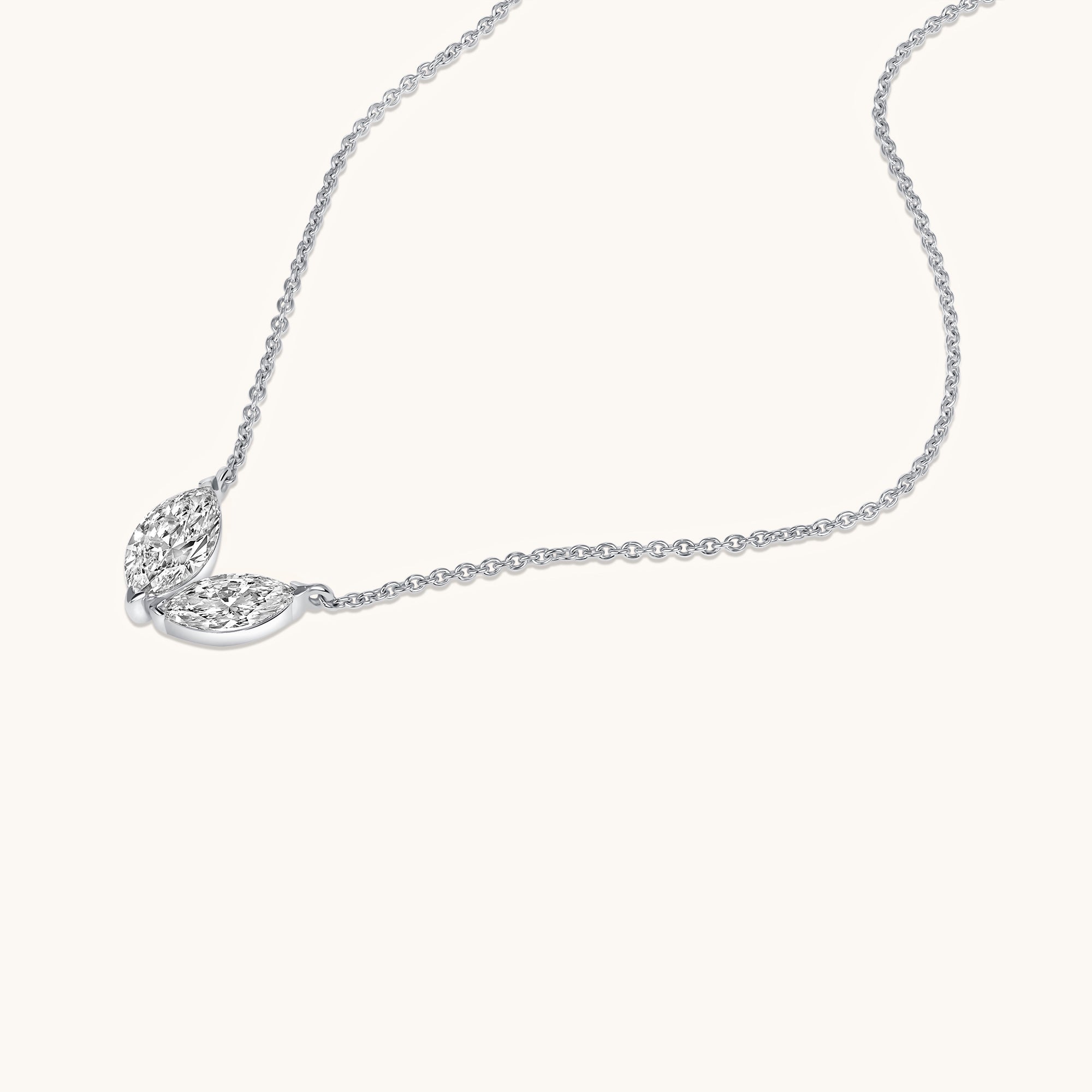 Toi et Moi Diamond Necklace - Happy Jewelers Fine Jewelry Lifetime Warranty