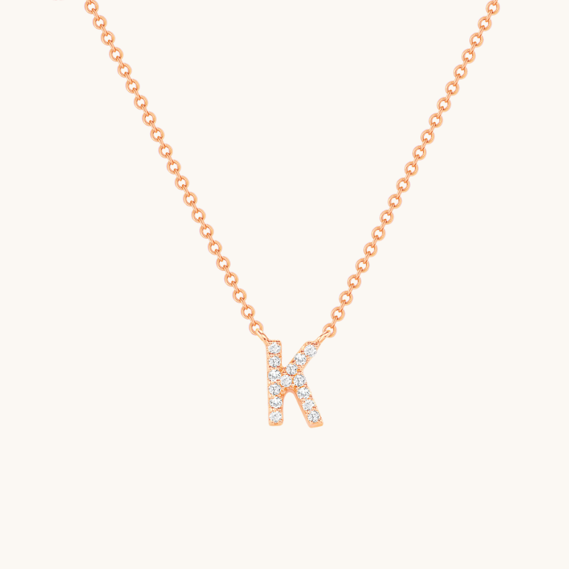 Small Diamond Initial Necklace - Happy Jewelers Fine Jewelry Lifetime Warranty