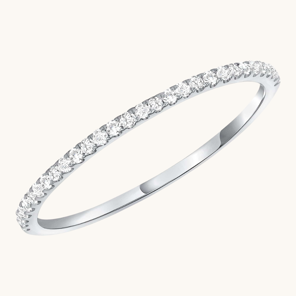 Petite Halfway Diamond Band - Happy Jewelers Fine Jewelry Lifetime Warranty