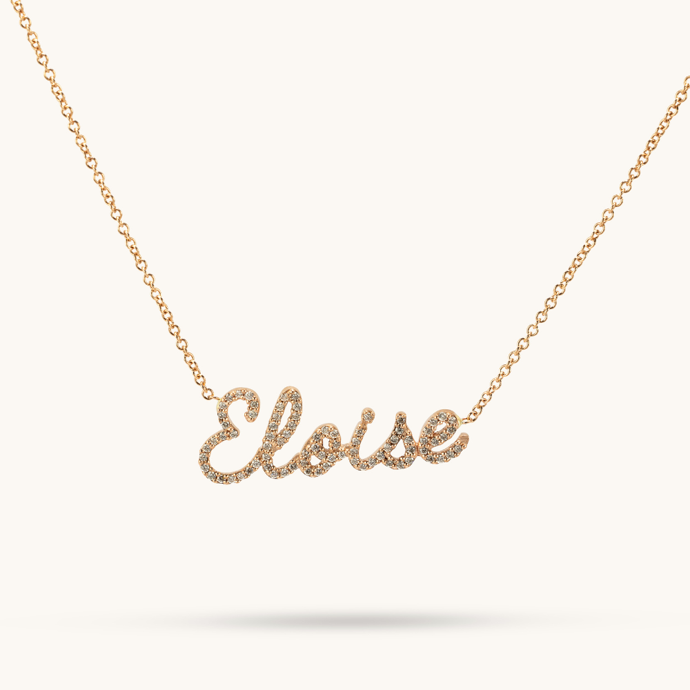 Classic Cursive Diamond Name Necklace - Happy Jewelers Fine Jewelry Lifetime Warranty