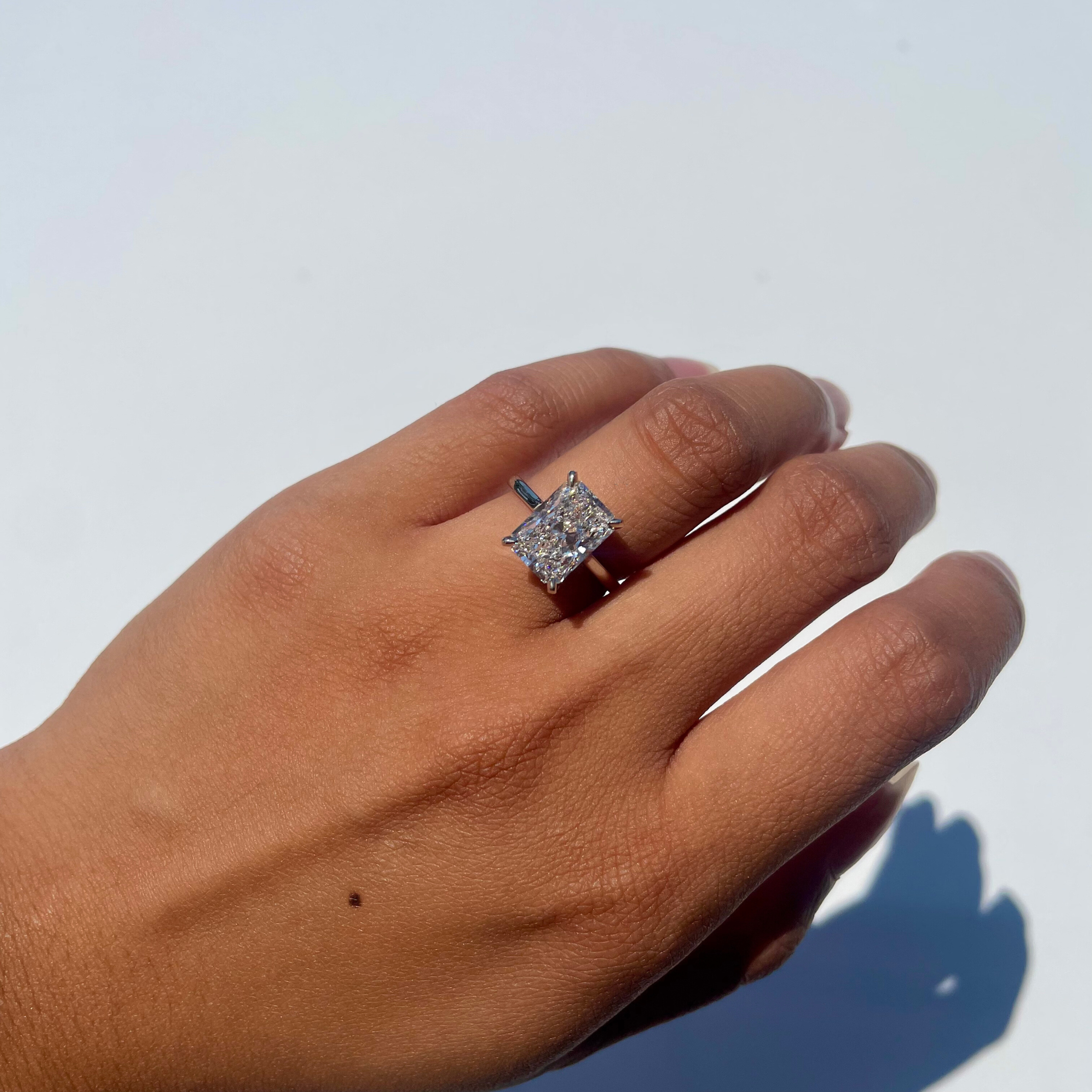 4.03 Radiant Lab Diamond Engagement Ring - Happy Jewelers Fine Jewelry Lifetime Warranty