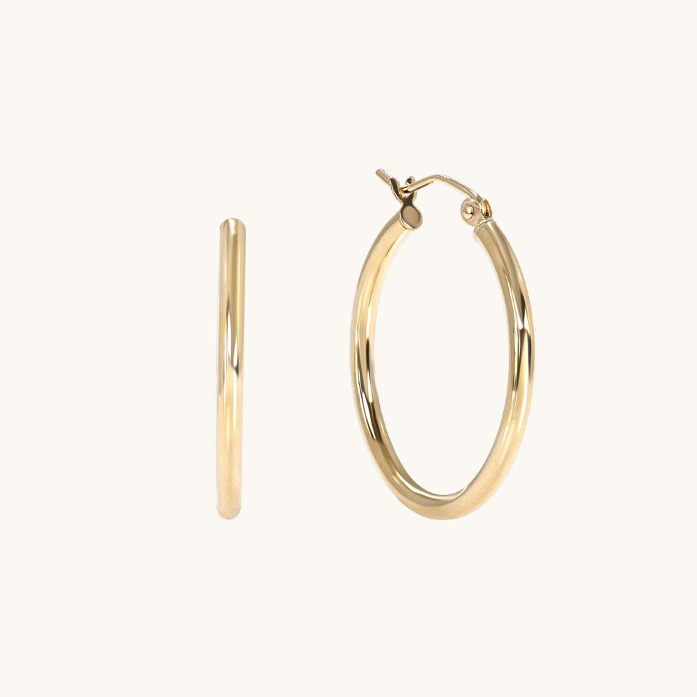Polished Hoop Earrings - Happy Jewelers Fine Jewelry Lifetime Warranty