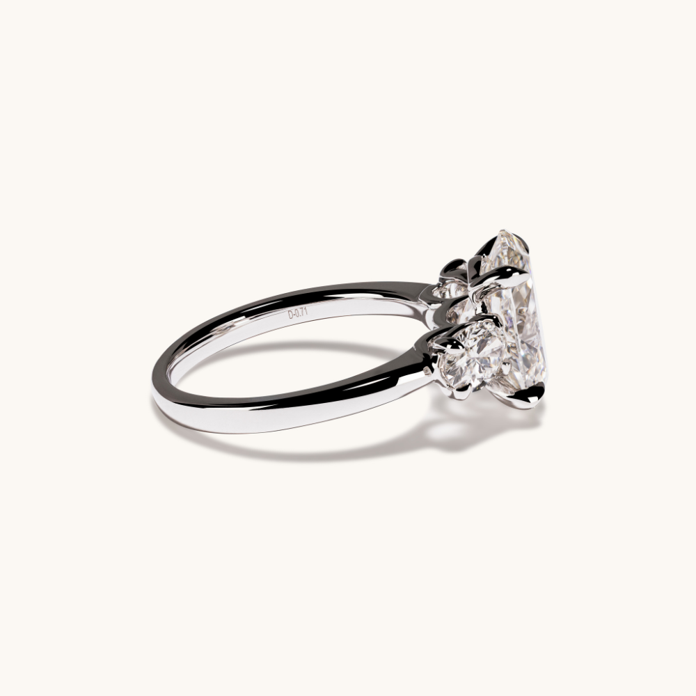 3.23 Oval Lab Diamond 3-Stone Engagement Ring - Happy Jewelers Fine Jewelry Lifetime Warranty