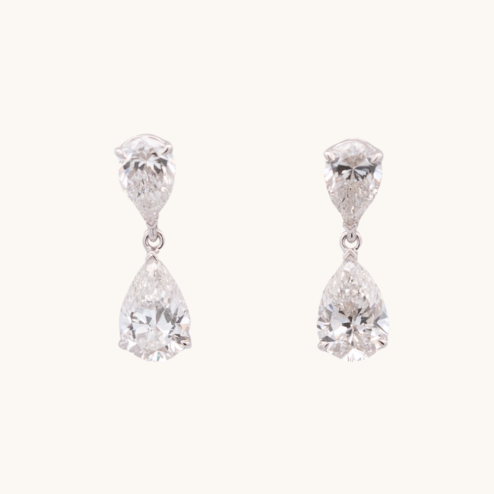 Pear Lab Diamond Tear Drop Earrings - Happy Jewelers Fine Jewelry Lifetime Warranty