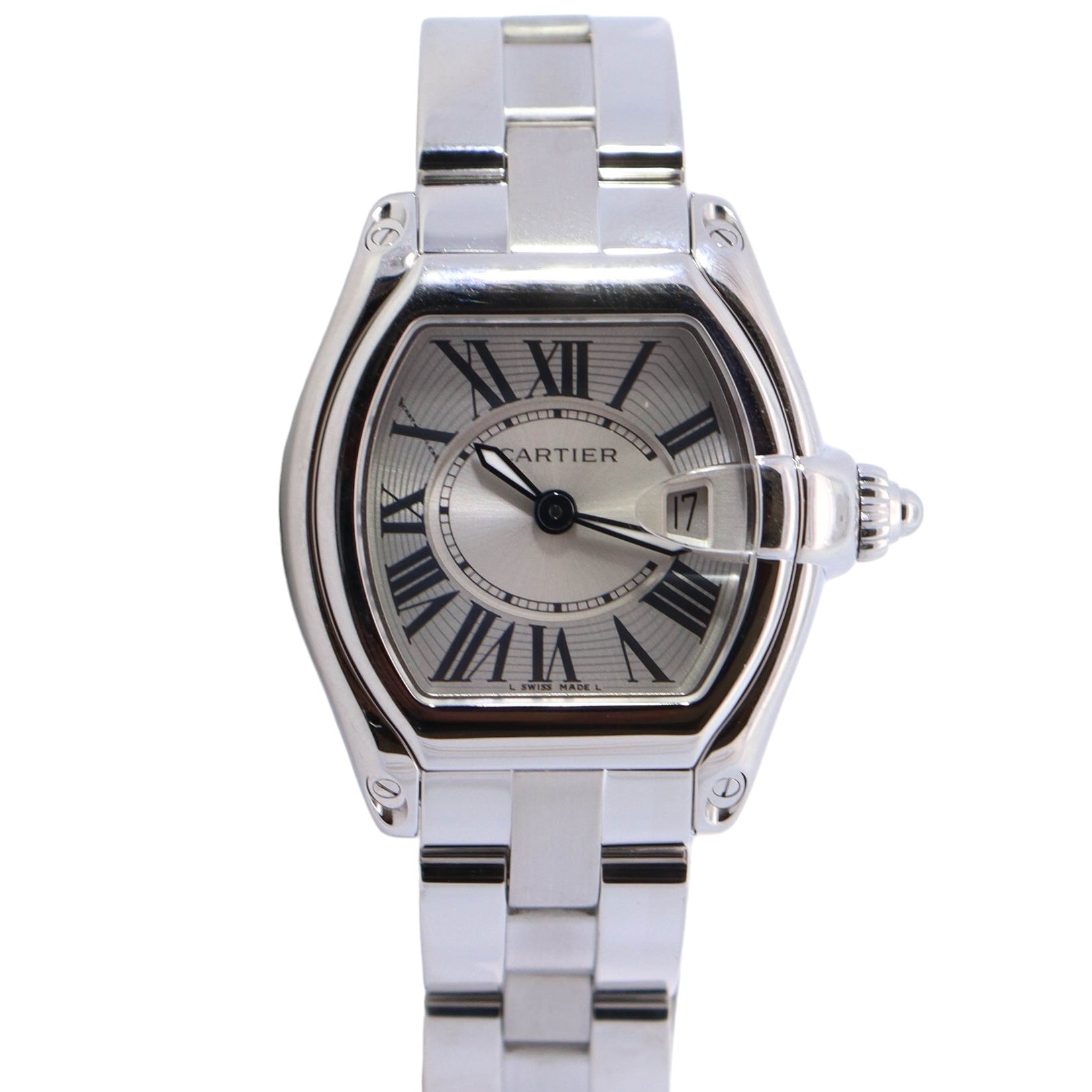 Cartier Roadster 31mm Silver Dial Watch Ref# W62016V3 - Happy Jewelers Fine Jewelry Lifetime Warranty