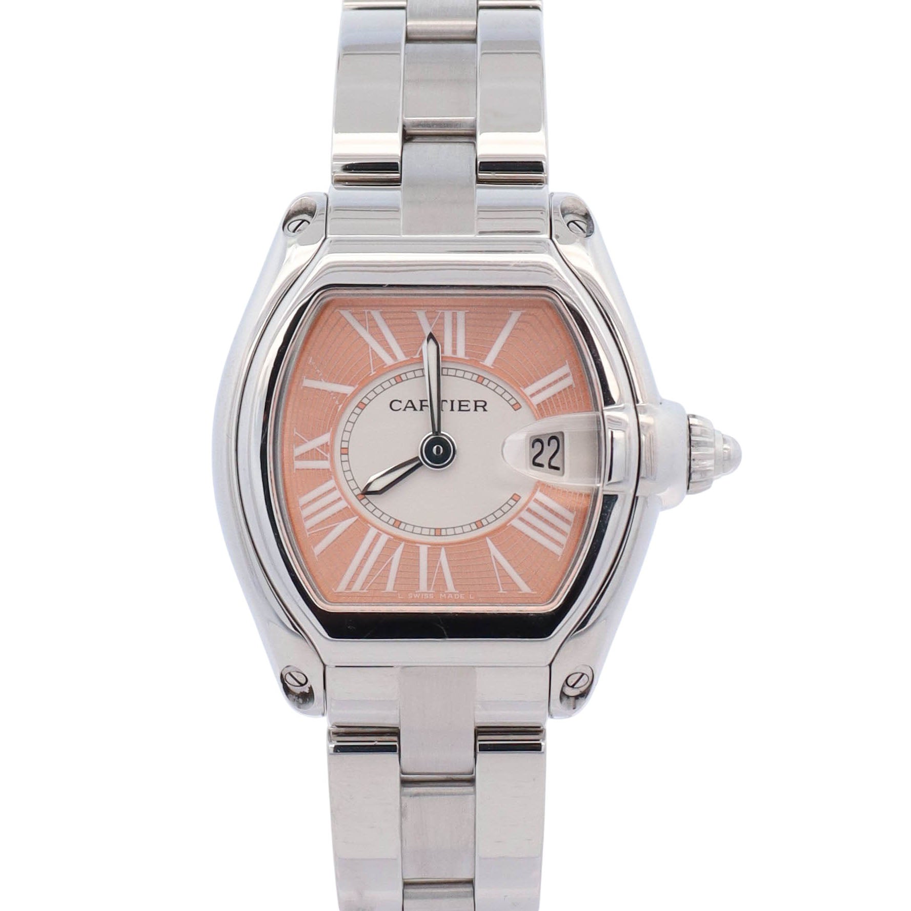 Cartier Roadster 30mm Pink Dial Watch Ref# W62054V3 - Happy Jewelers Fine Jewelry Lifetime Warranty