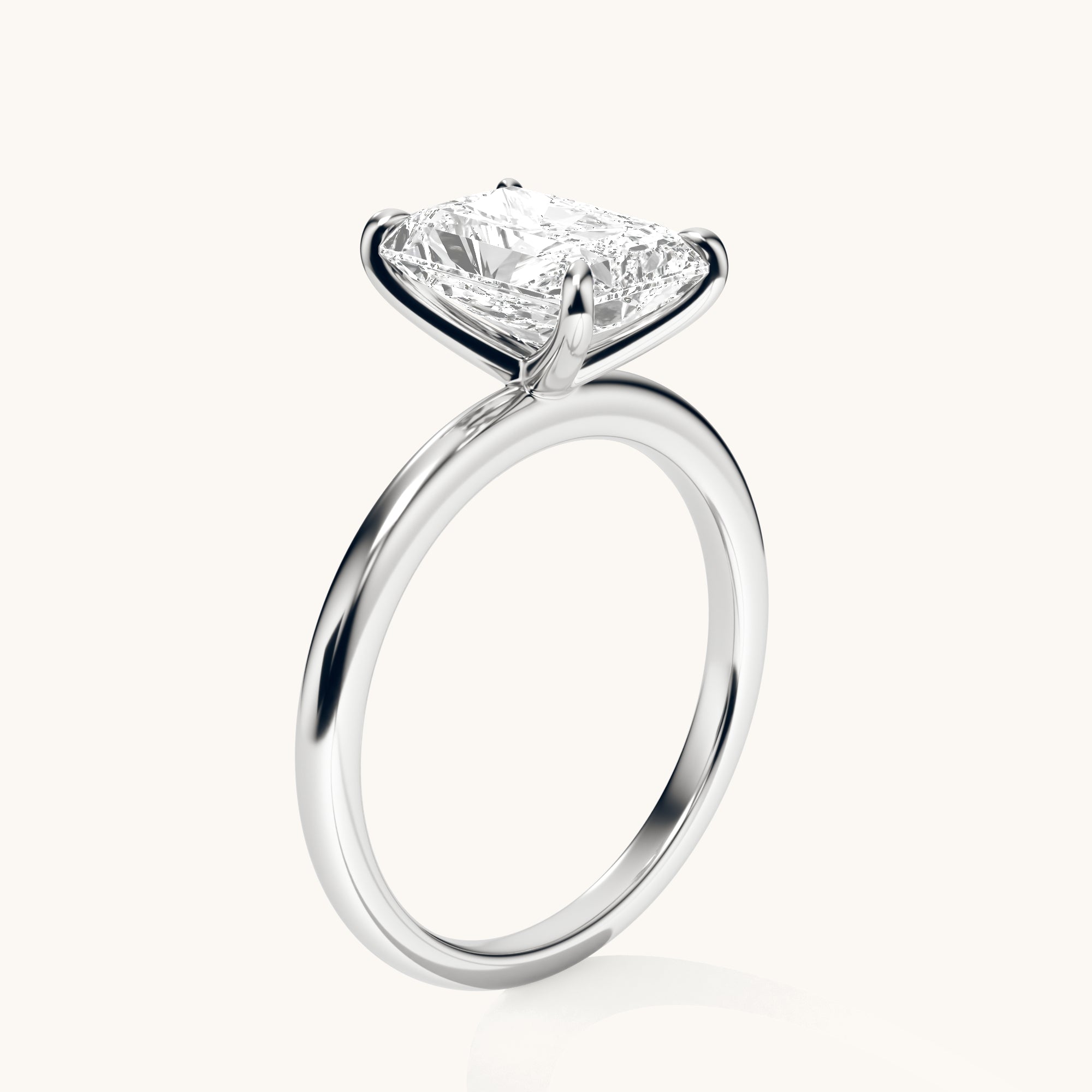 Radiant Lab Diamond Solitaire Engagement Ring - Happy Jewelers Fine Jewelry Lifetime Warranty