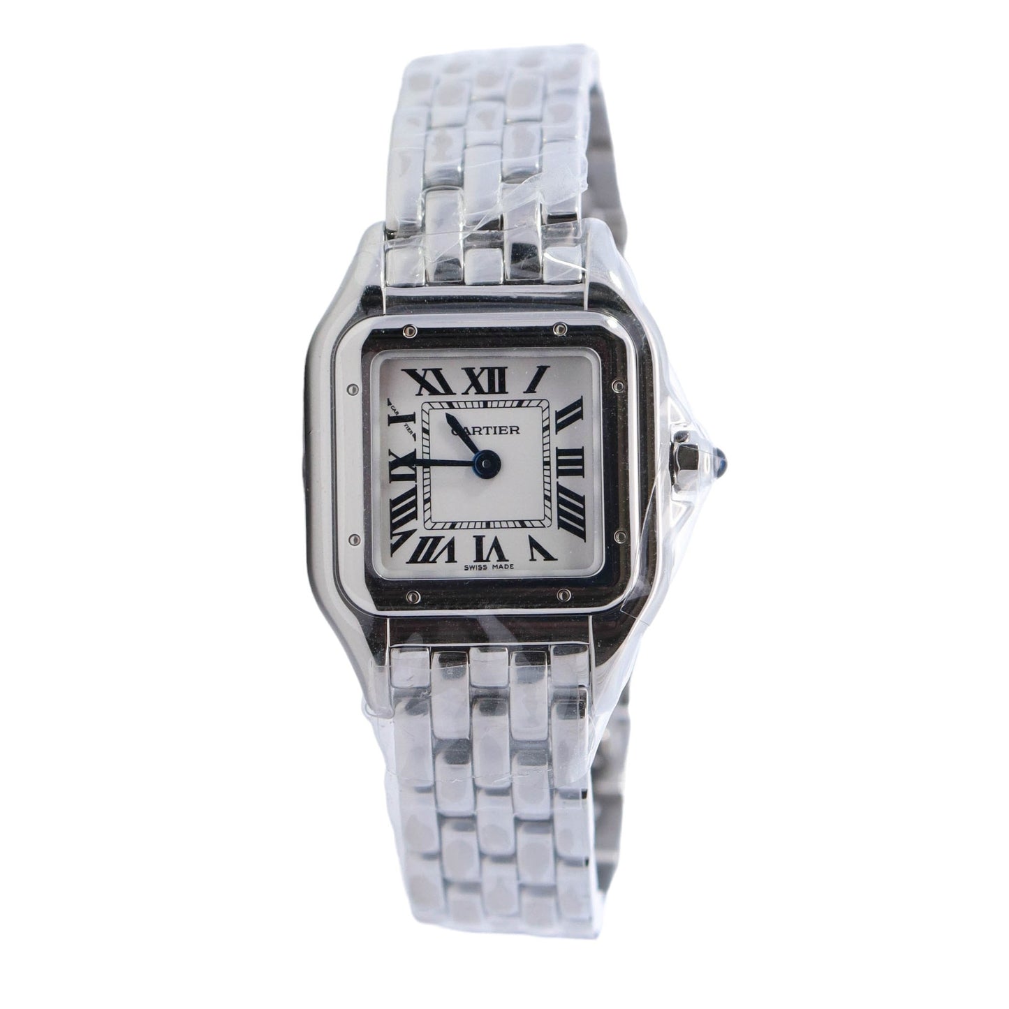 Cartier Panthere Stainless Steel 22mm White Roman Dial Watch Reference# WSPN0006 - Happy Jewelers Fine Jewelry Lifetime Warranty
