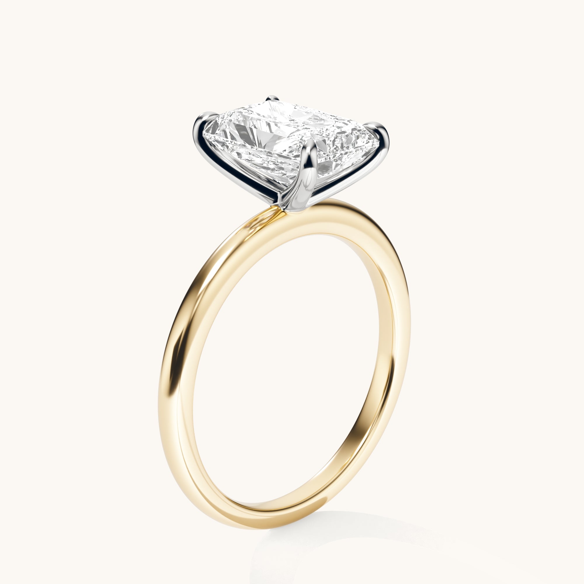 Radiant Lab Diamond Solitaire Engagement Ring - Happy Jewelers Fine Jewelry Lifetime Warranty