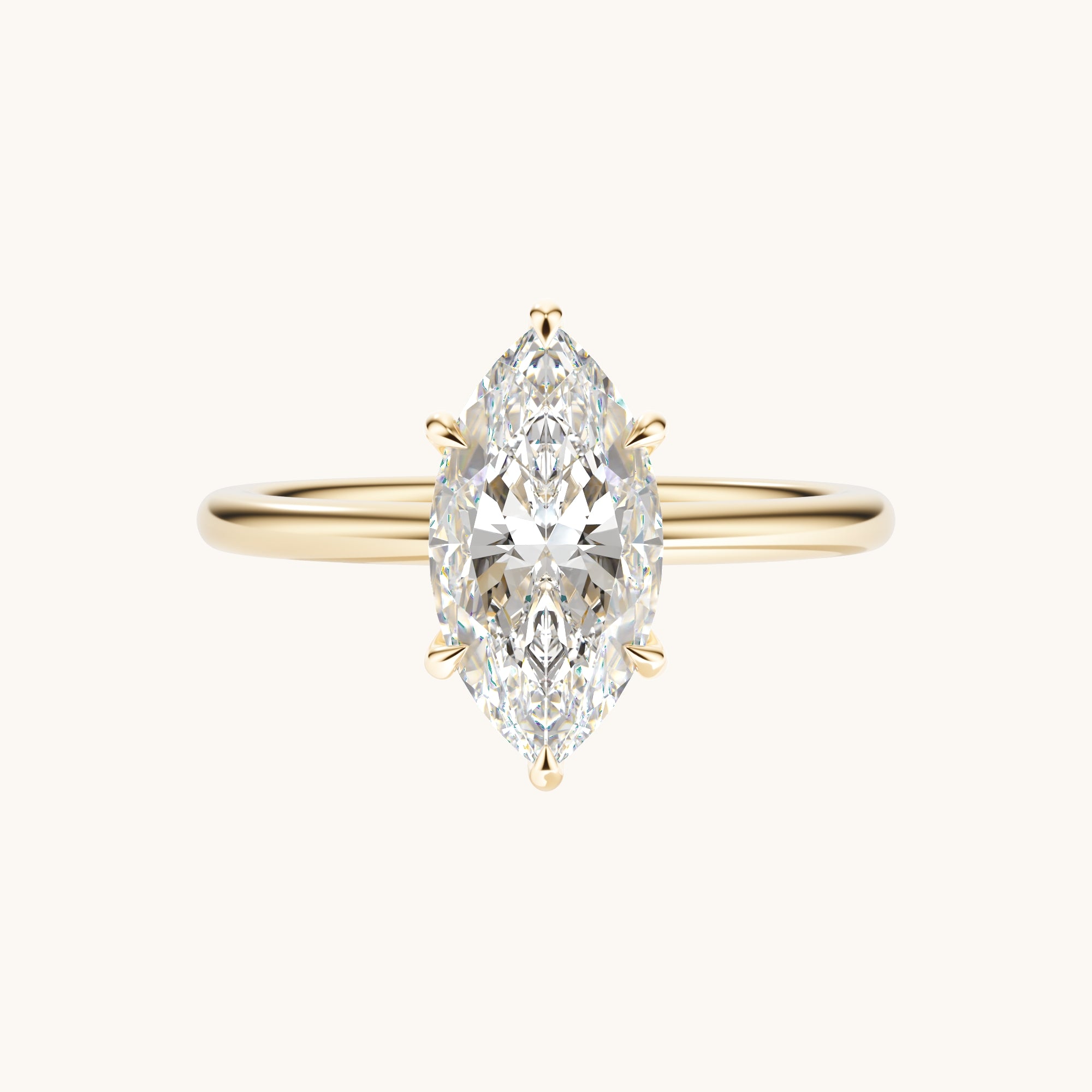Marquise Lab Diamond Solitaire Engagement Ring - Happy Jewelers Fine Jewelry Lifetime Warranty