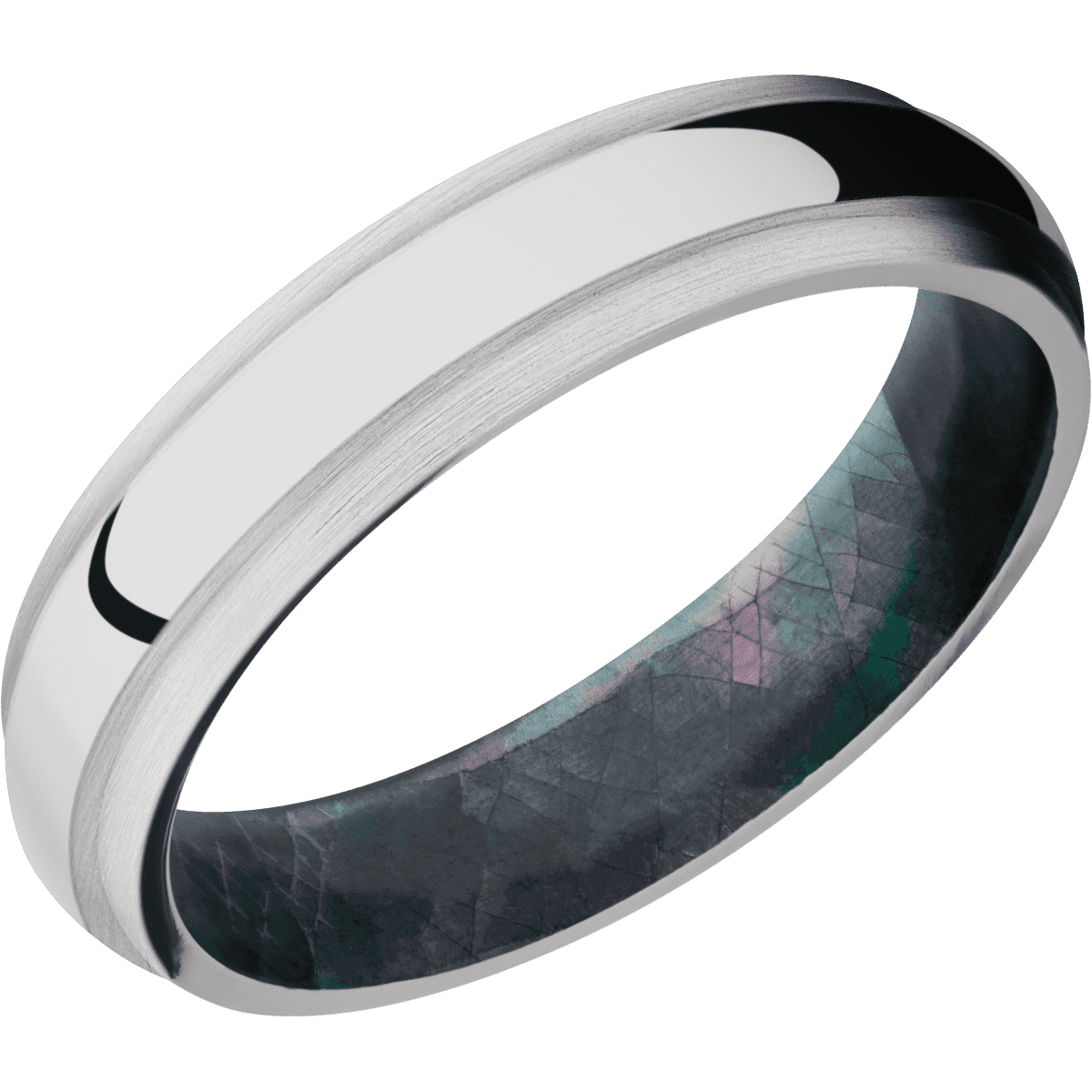 14K White Gold + Polish , Satin Finish + Black Mother of Pearl - Happy Jewelers Fine Jewelry Lifetime Warranty