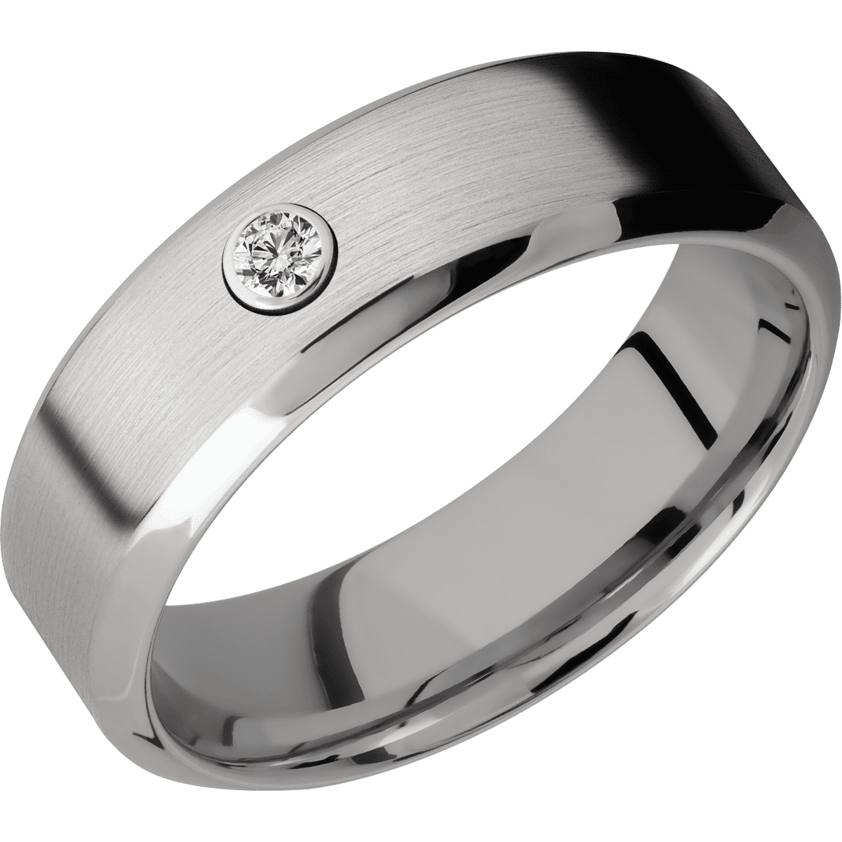 Titanium + Satin , Polish Finish - Happy Jewelers Fine Jewelry Lifetime Warranty