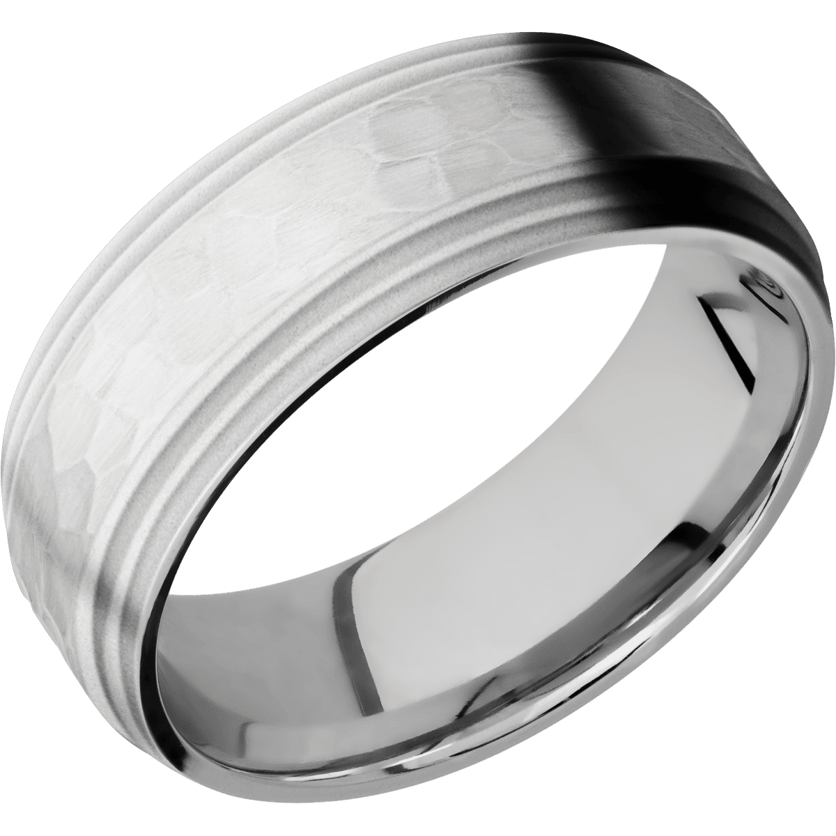 14K White Gold + Hammer , Bead Finish - Happy Jewelers Fine Jewelry Lifetime Warranty