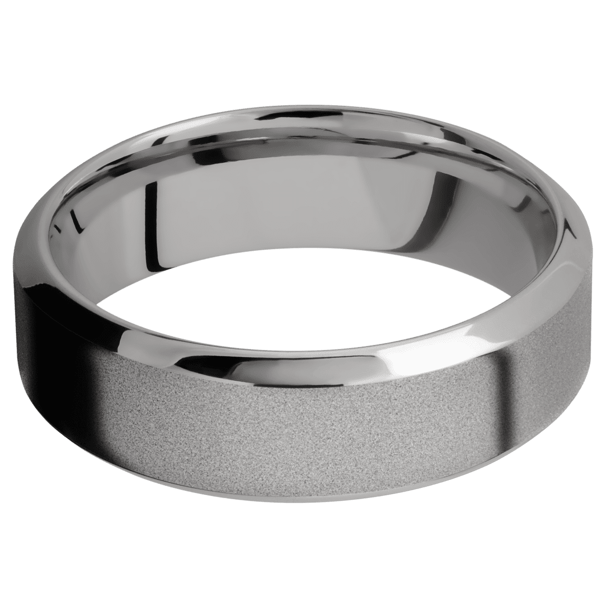 Titanium + Sand , Polish Finish - Happy Jewelers Fine Jewelry Lifetime Warranty
