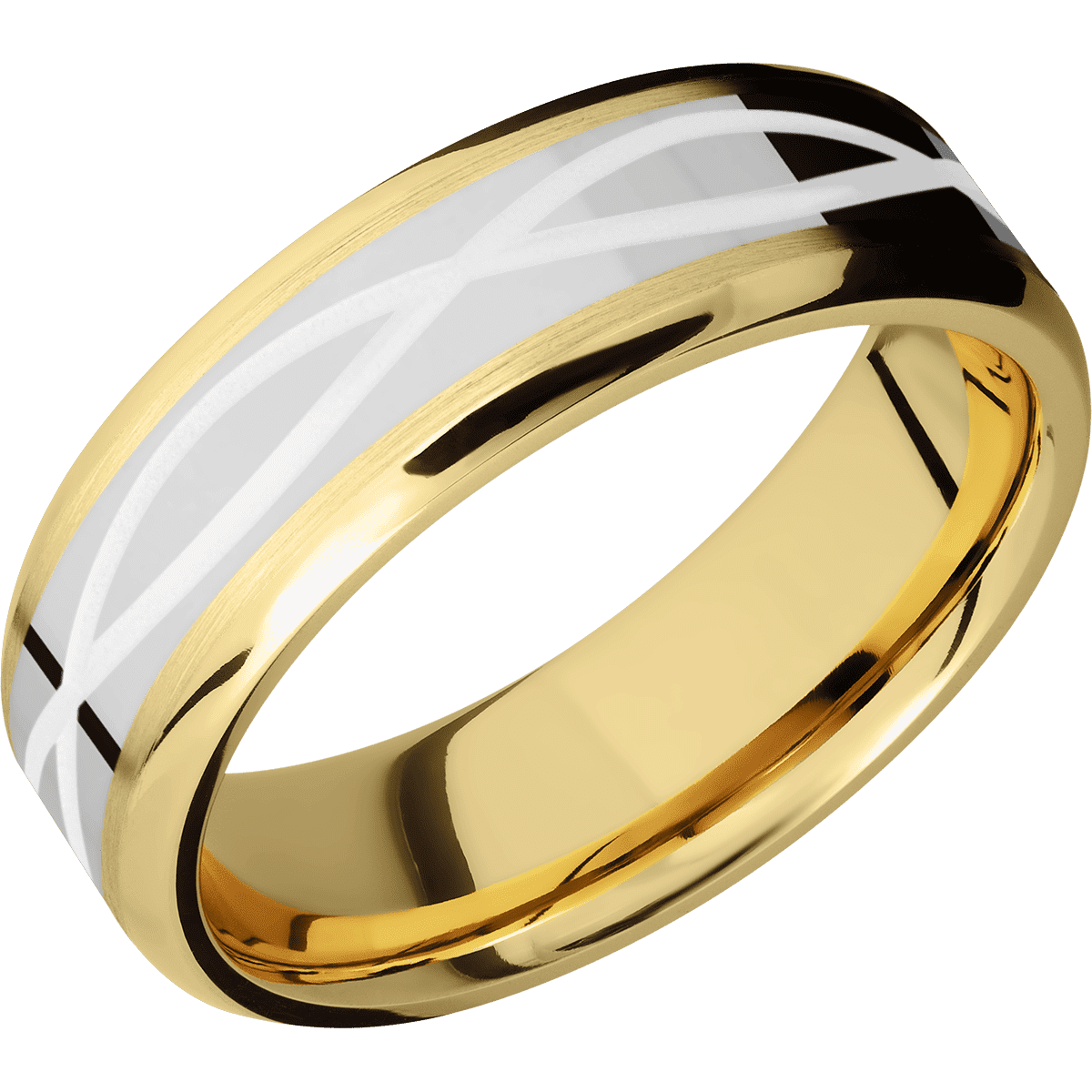 18K Yellow Gold + Satin , Polish Finish - Happy Jewelers Fine Jewelry Lifetime Warranty