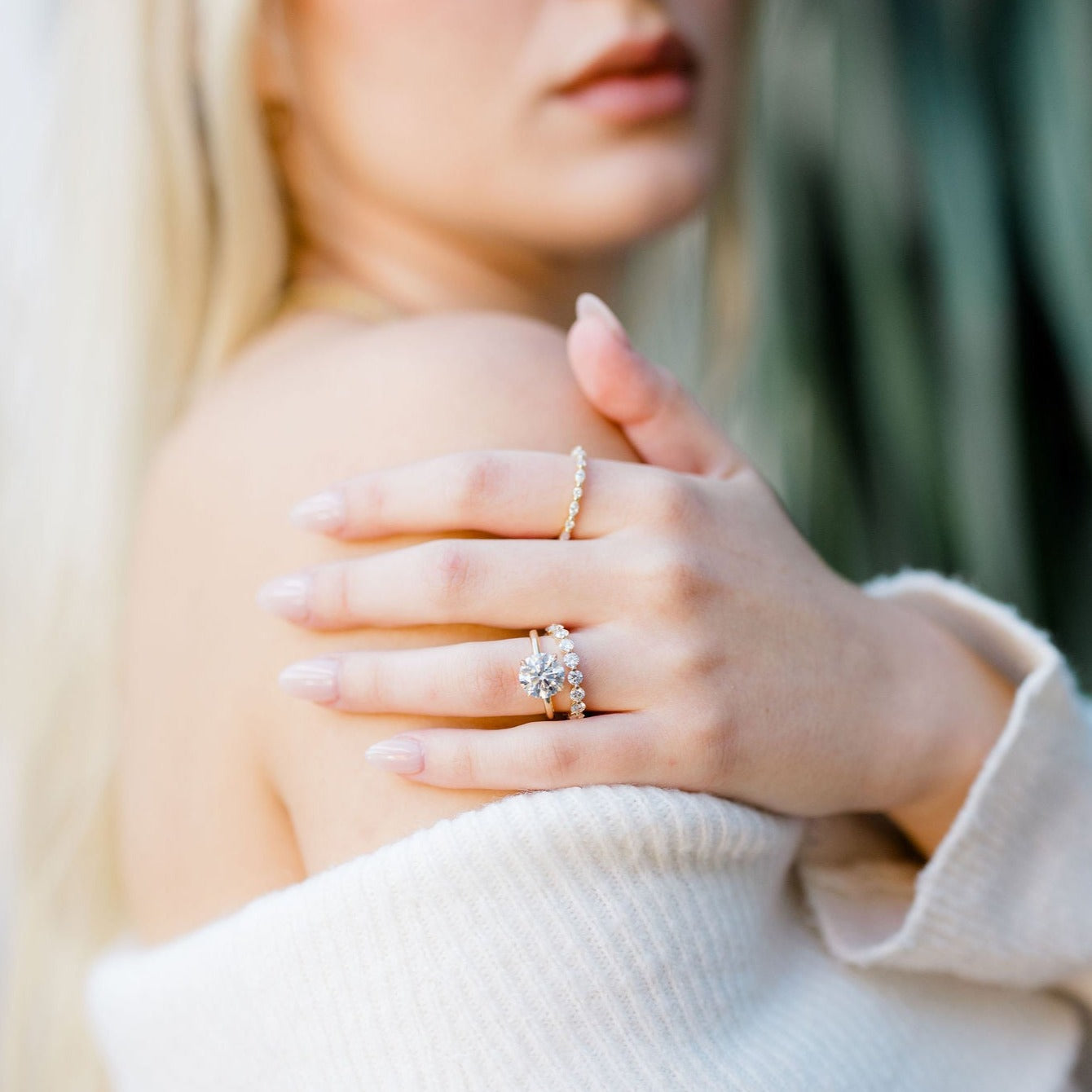 3.00-3.99 Carat Round Brilliant Lab Grown Diamond Solitaire Engagement Ring with Hidden Halo - Happy Jewelers Fine Jewelry Lifetime Warranty