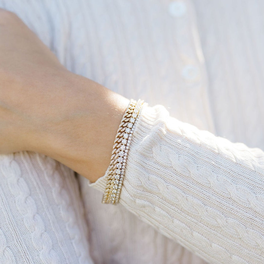 Mini Diamond Cuban Bracelet - Happy Jewelers Fine Jewelry Lifetime Warranty