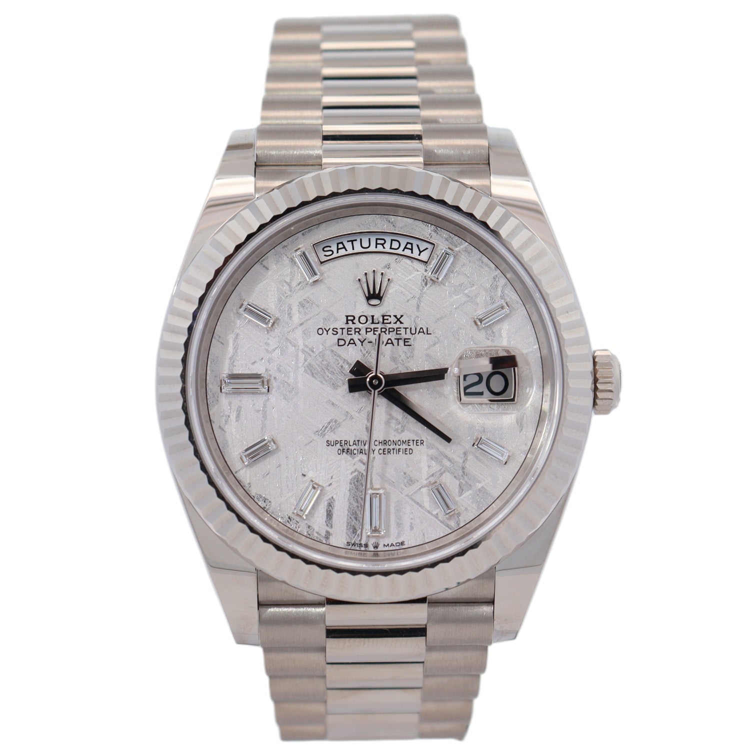 Rolex Day-Date 40mm Meteorite Dial Watch Ref# 228239 - Happy Jewelers Fine Jewelry Lifetime Warranty